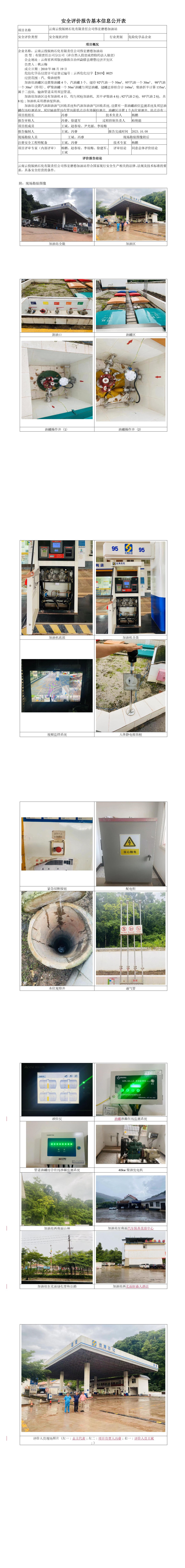 磨憨加油站基本信息公开表