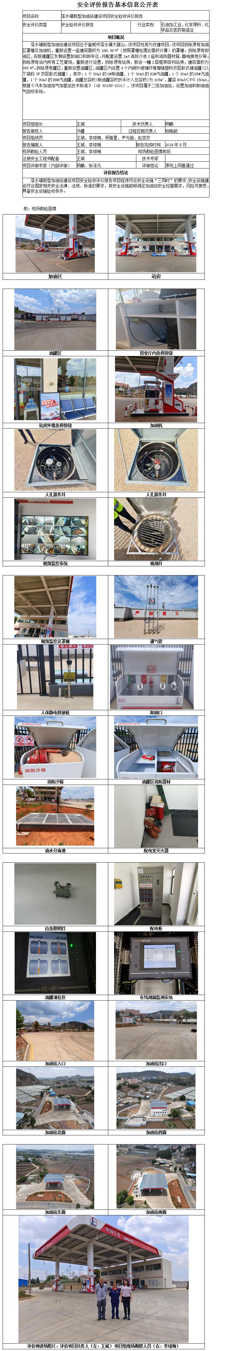 基本信息公开表落水镇新型加油站)