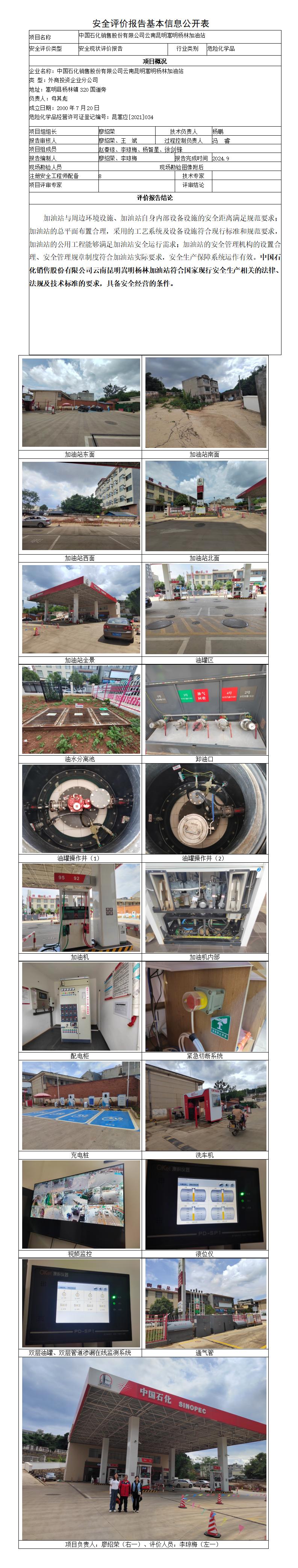 安全评价报告基本信息公开表（杨林）