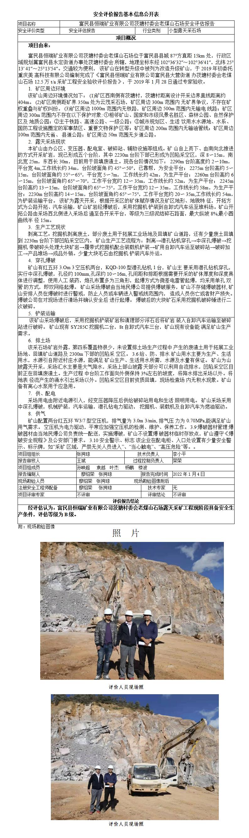 基本信息公开表(老煤山)